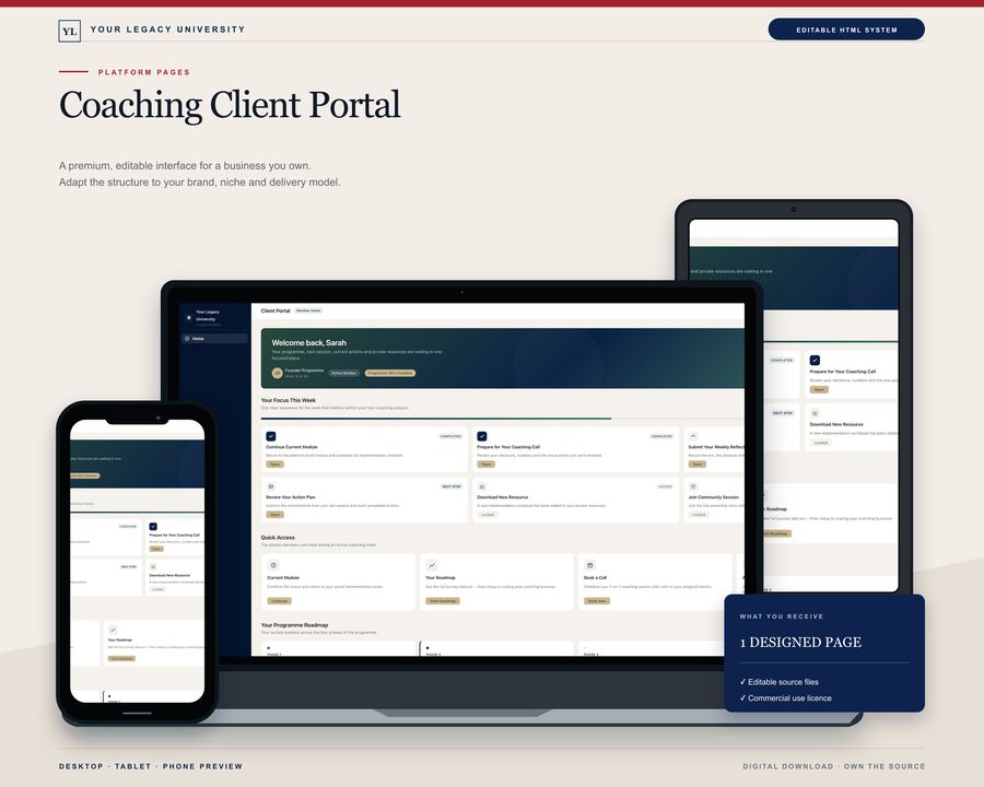 Coaching Client Portal