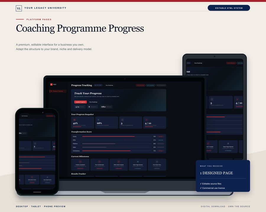 Coaching Programme Progress