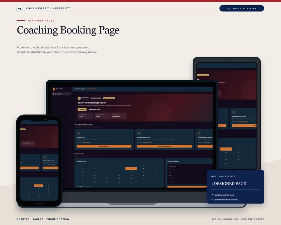 Coaching Booking Page